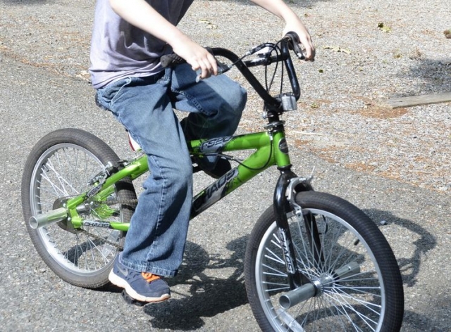 Una ruta ciclista infantil